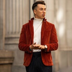 LBM Red Corduroy Blazer